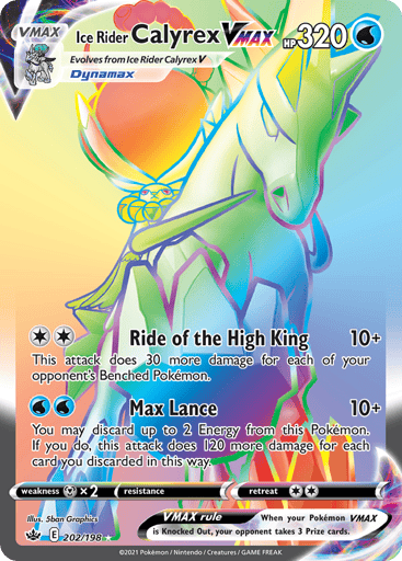 Ice Rider Calyrex VMAX — Chilling Reign #202