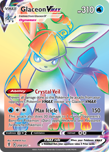 Glaceon VMAX — Evolving Skies #208