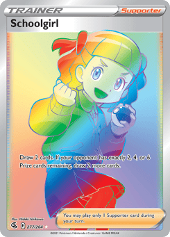 Rainbow Rare Pokémon Cards — Schoolgirl