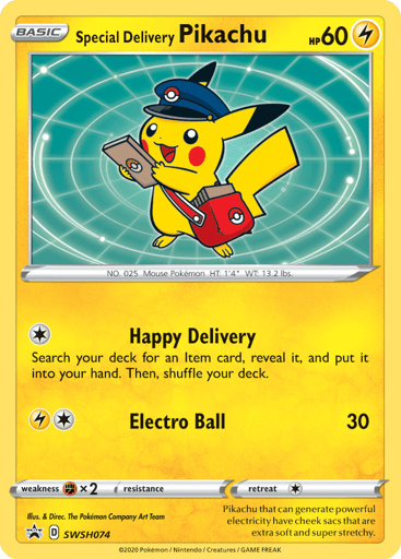 Special Delivery Pikachu — SWSH Black Star Promos #SWSH074