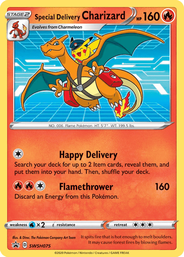 Special Delivery Charizard — SWSH Black Star Promos #SWSH075