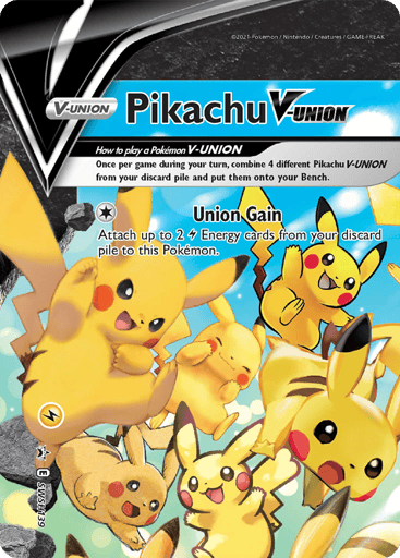 Pikachu V-UNION SWSH Black Star Promos #SWSH141 PSA 10…