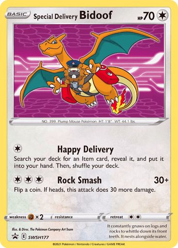 Special Delivery Bidoof — SWSH Black Star Promos #SWSH177