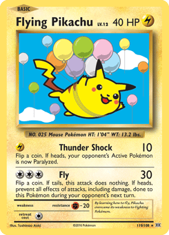 Gold Pokémon Cards — Flying Pikachu