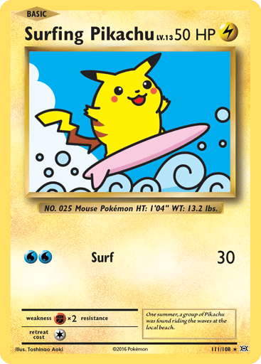Surfing Pikachu — Evolutions #111