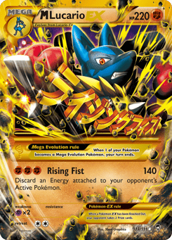 Gold Pokémon Cards — M Lucario-EX