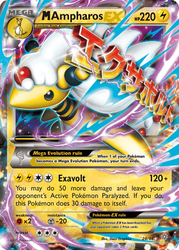 M Ampharos-EX — Ancient Origins #28