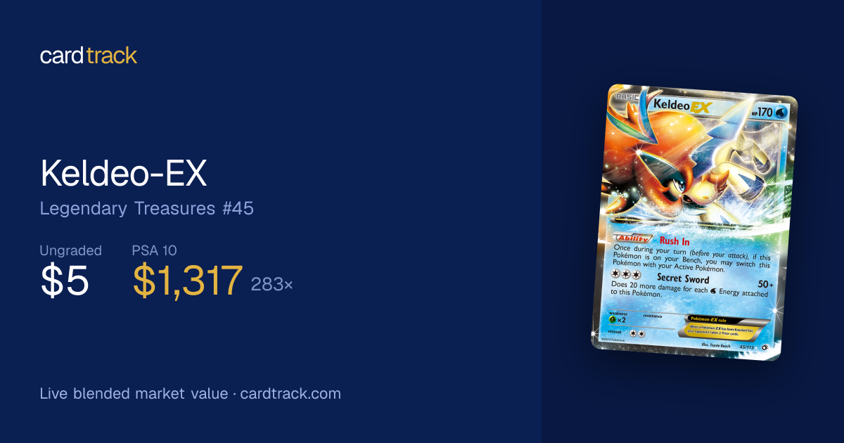 Keldeo-EX Price – Legendary Treasures #45/113 | CardTrack