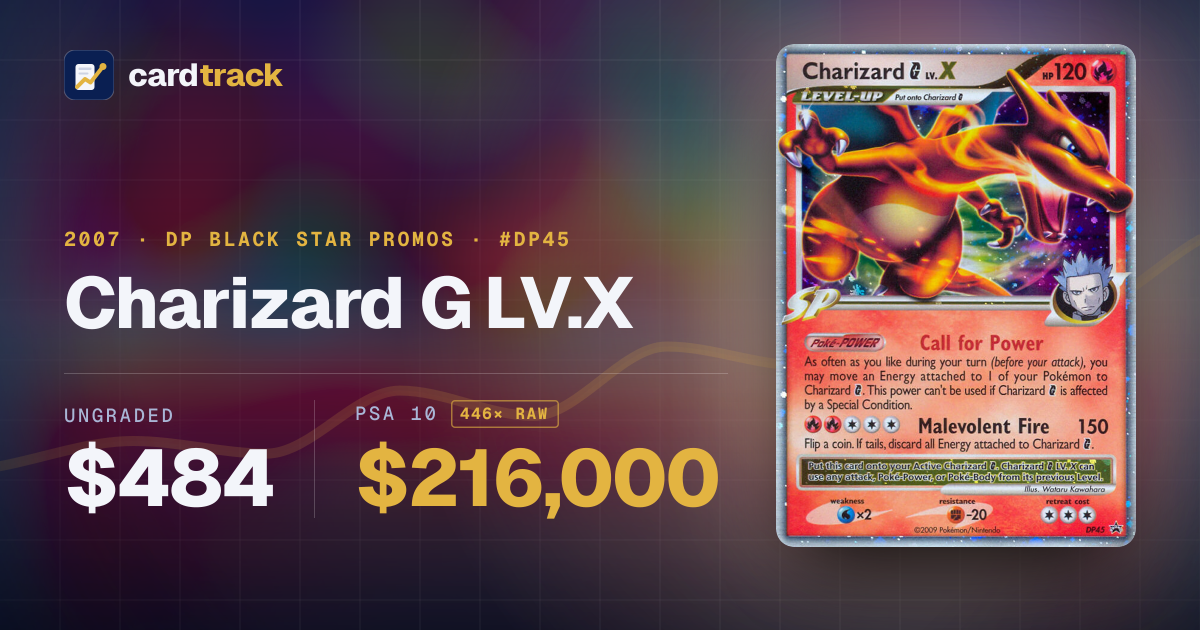 Charizard G LV.X Price – DP Black Star Promos #PR-DPP DP45