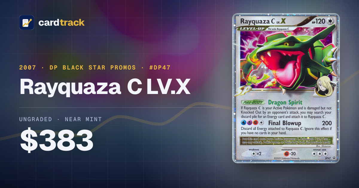 Rayquaza C LV.X Price – DP Black Star Promos #PR-DPP DP47