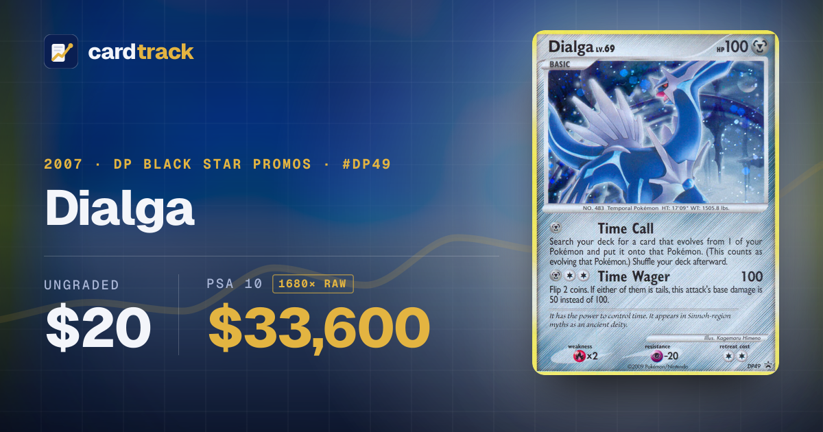Dialga Price – DP Black Star Promos #PR-DPP DP49 | CardTrack
