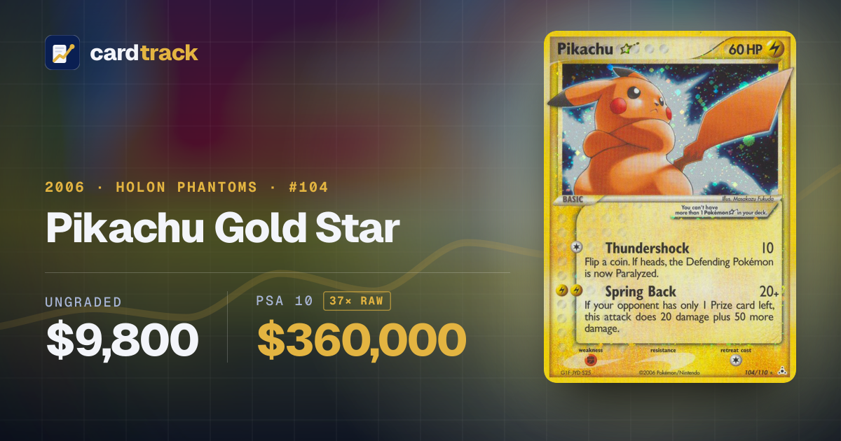 Pikachu ☆ Holon Phantoms #104 PSA 9 Price — Market Value