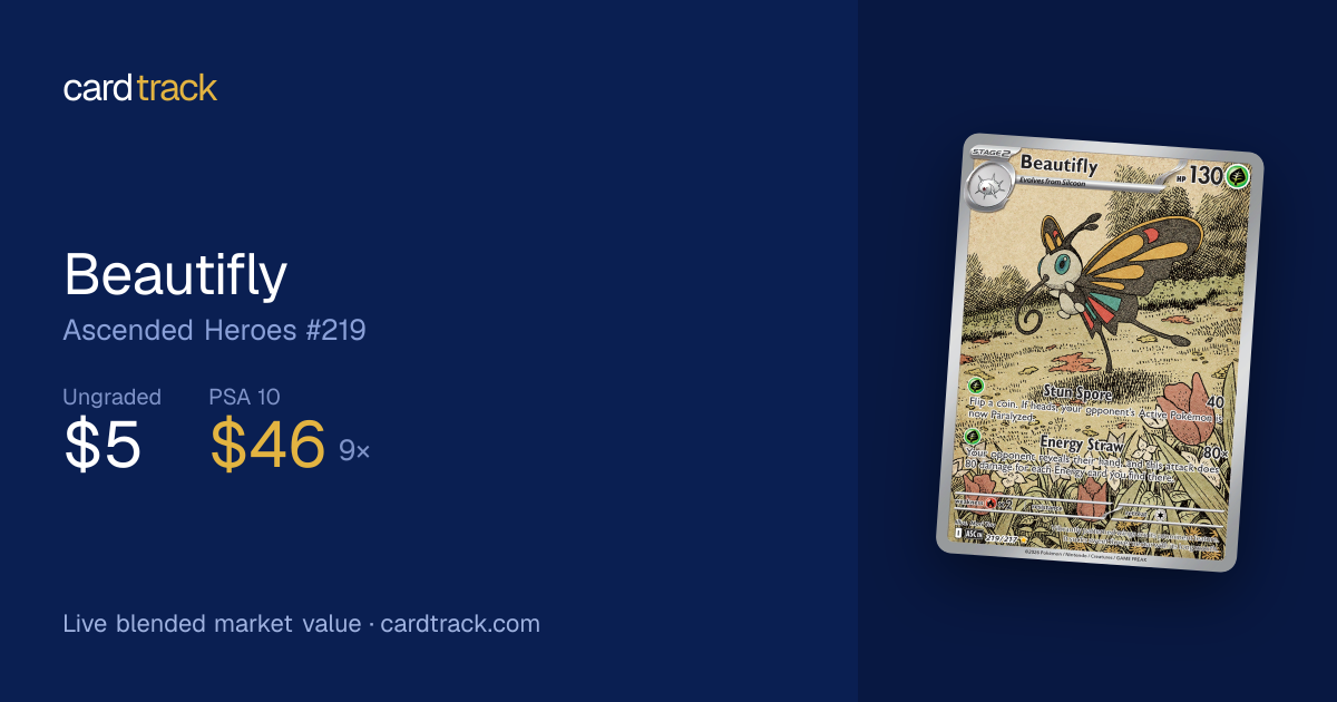 Beautifly Price – Ascended Heroes #219/217 | CardTrack