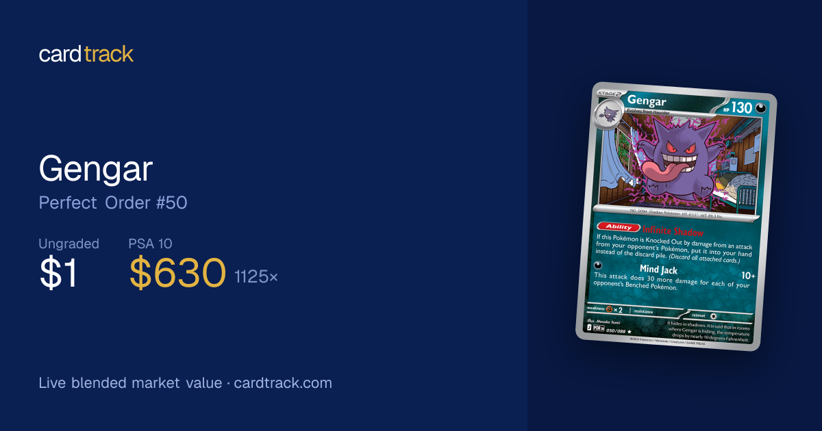 Gengar Price – Perfect Order #050/088 | CardTrack