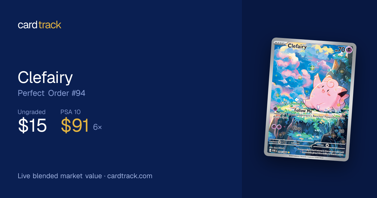 Clefairy Price – Perfect Order #094/088 | CardTrack