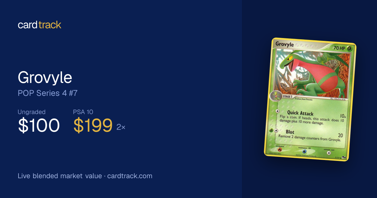 Grovyle Price – POP Series 4 #7/17 | CardTrack