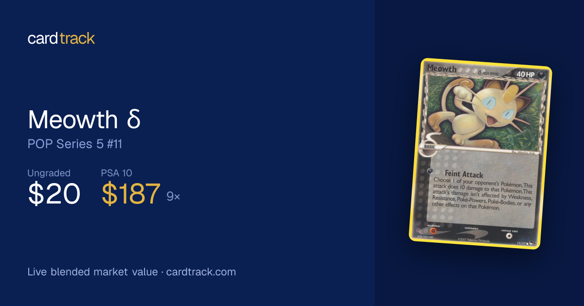 Meowth δ Price – POP Series 5 #11/17 | CardTrack