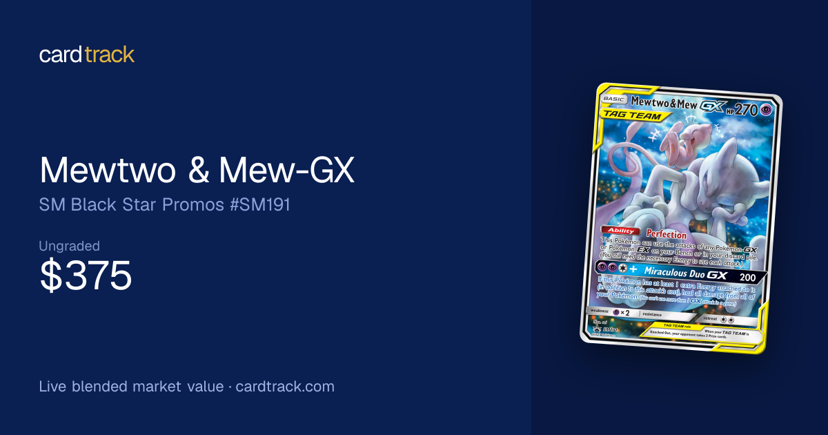 Mewtwo & Mew-GX Price – SM Black Star Promos #PR-SM SM191