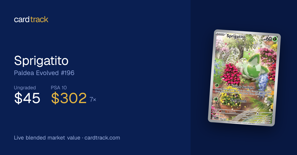 Sprigatito Price – Paldea Evolved #196/193 | CardTrack