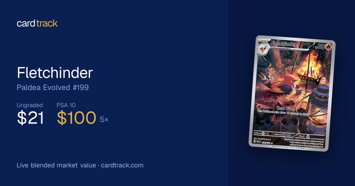 fletchinder pokemon card value Fletchinder Paldea Evolved #199 — Value & Price