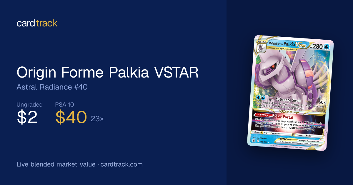 Origin Forme Palkia VSTAR Price – Astral Radiance #040/189
