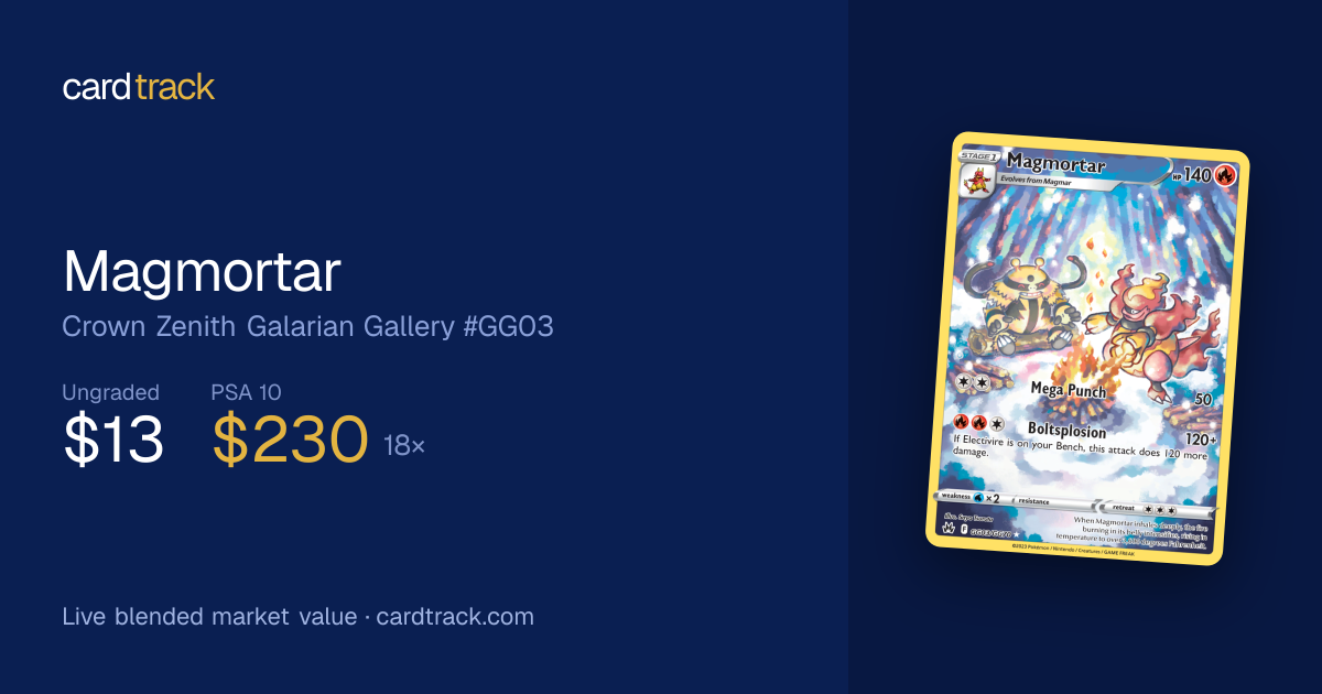 Magmortar Price – Crown Zenith Galarian Gallery #GG03/GG70