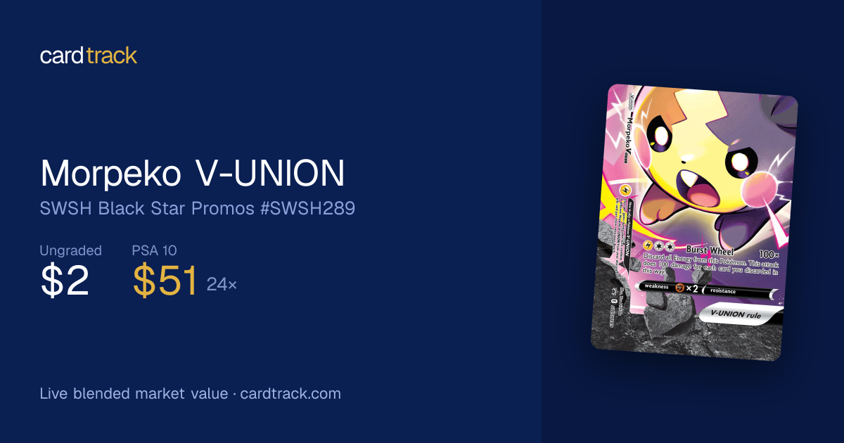 Morpeko V-UNION Price – #PR-SW SWSH289 | CardTrack