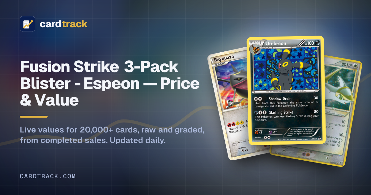 Fusion Strike 3-Pack Blister - Espeon — Price & Value | CardTrack